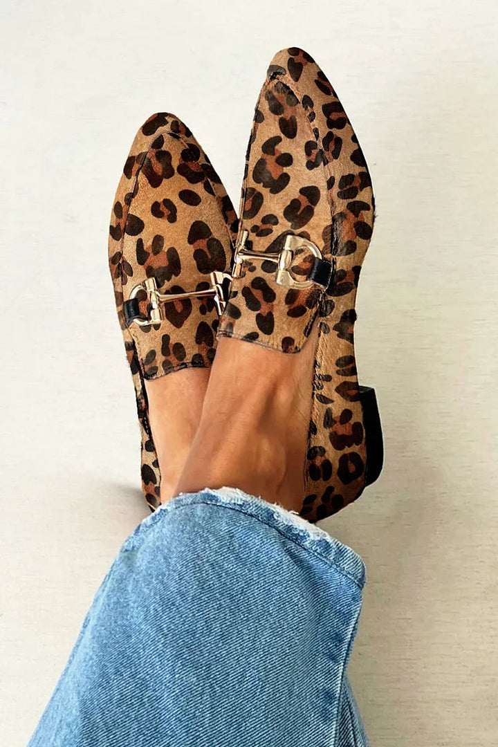 Natalia Leopard Loafers