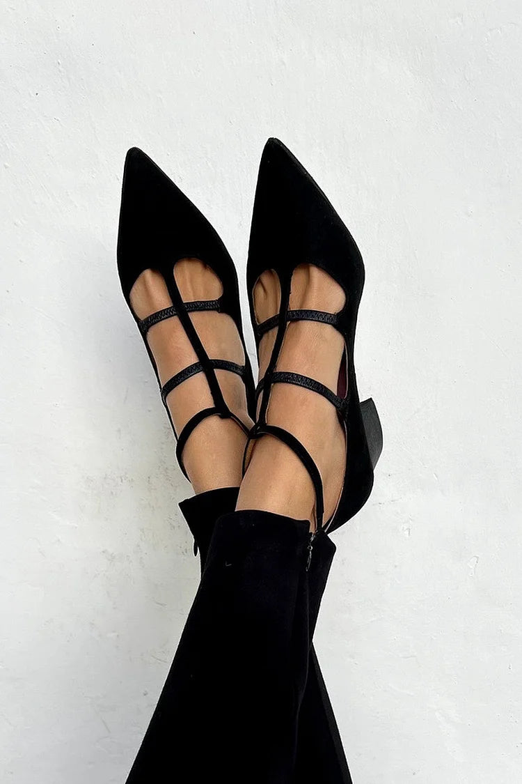 Olivia Elegant Strappy Flats