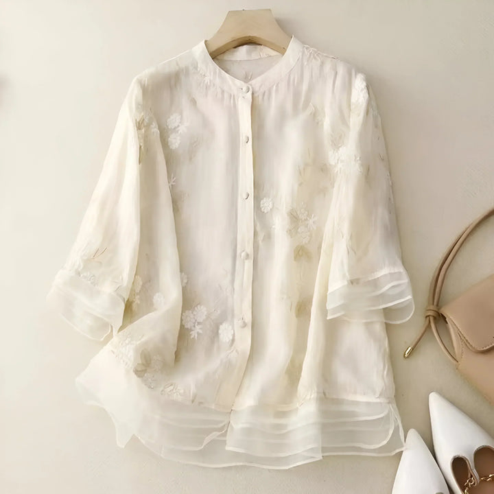 Laurie Lightweight Embroidered Blouse