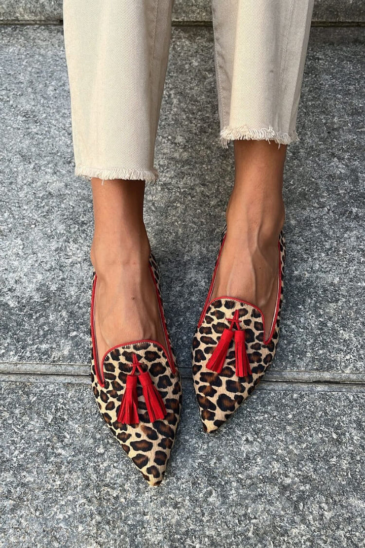 Vivian | Leopard Tassel Loafers