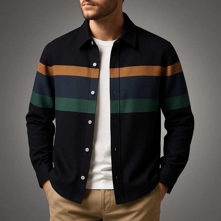 Marcello Striped Knit Cardigan