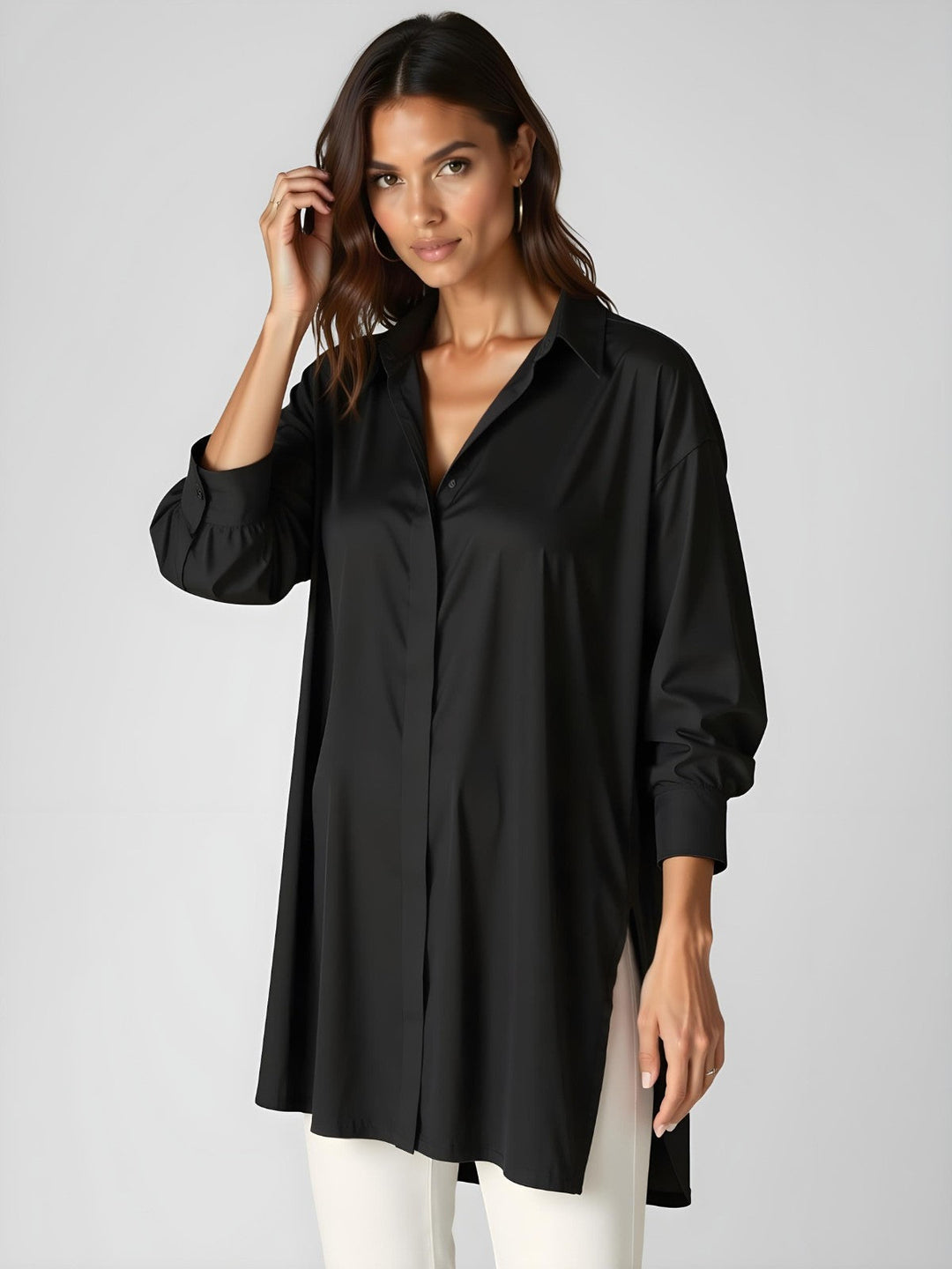 Dalla Oversized Button Shirt Dress