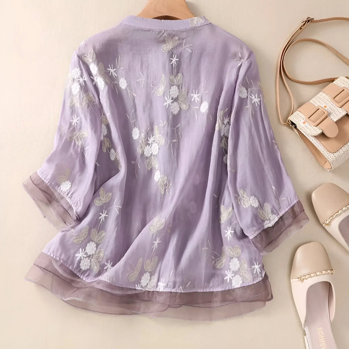 Laurie Lightweight Embroidered Blouse