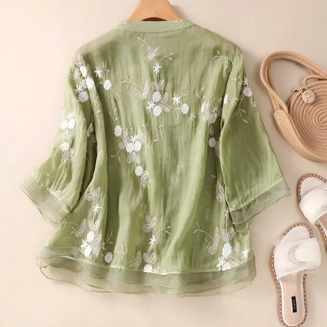Laurie Lightweight Embroidered Blouse