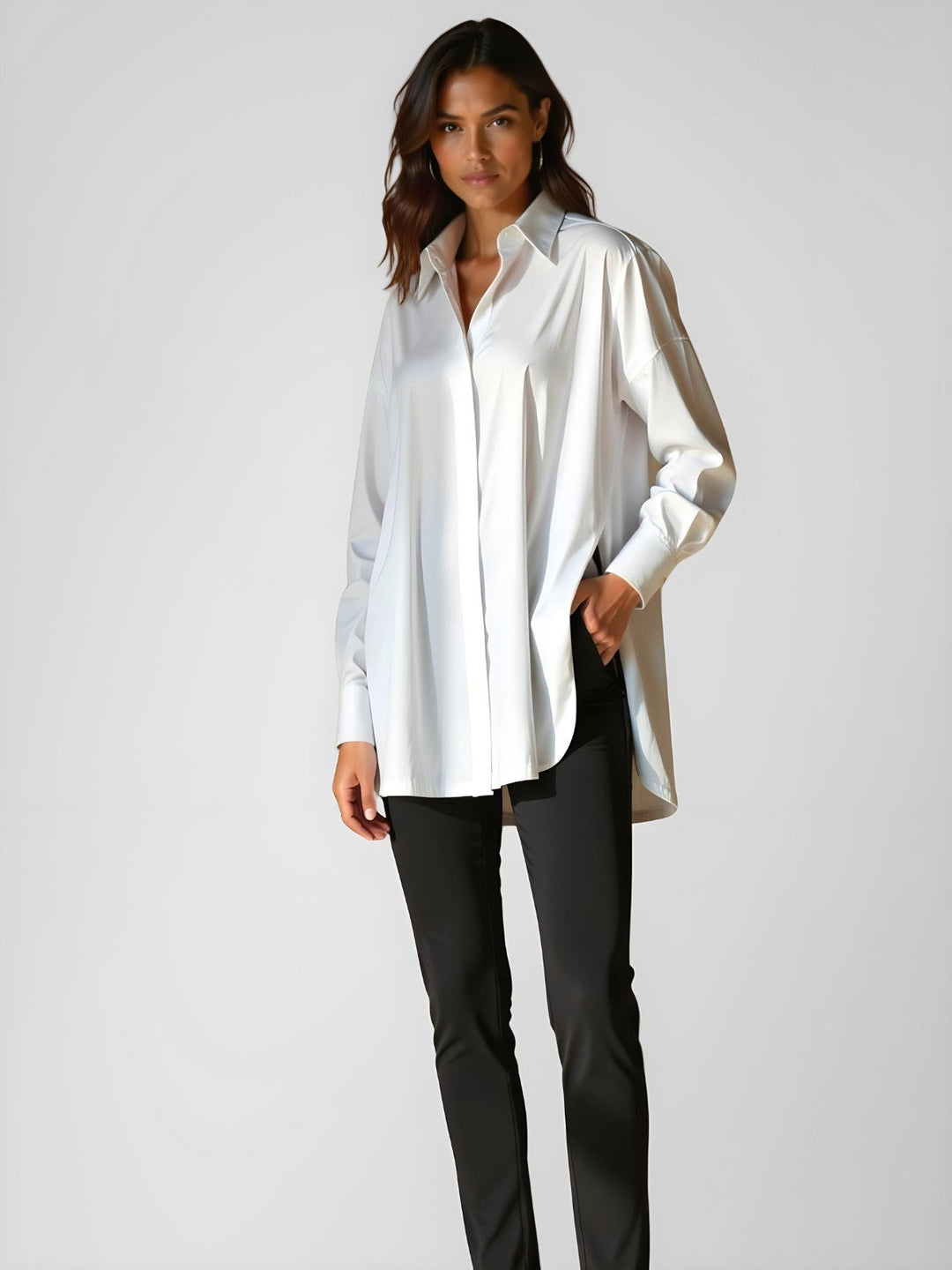 Dalla Oversized Button Shirt Dress