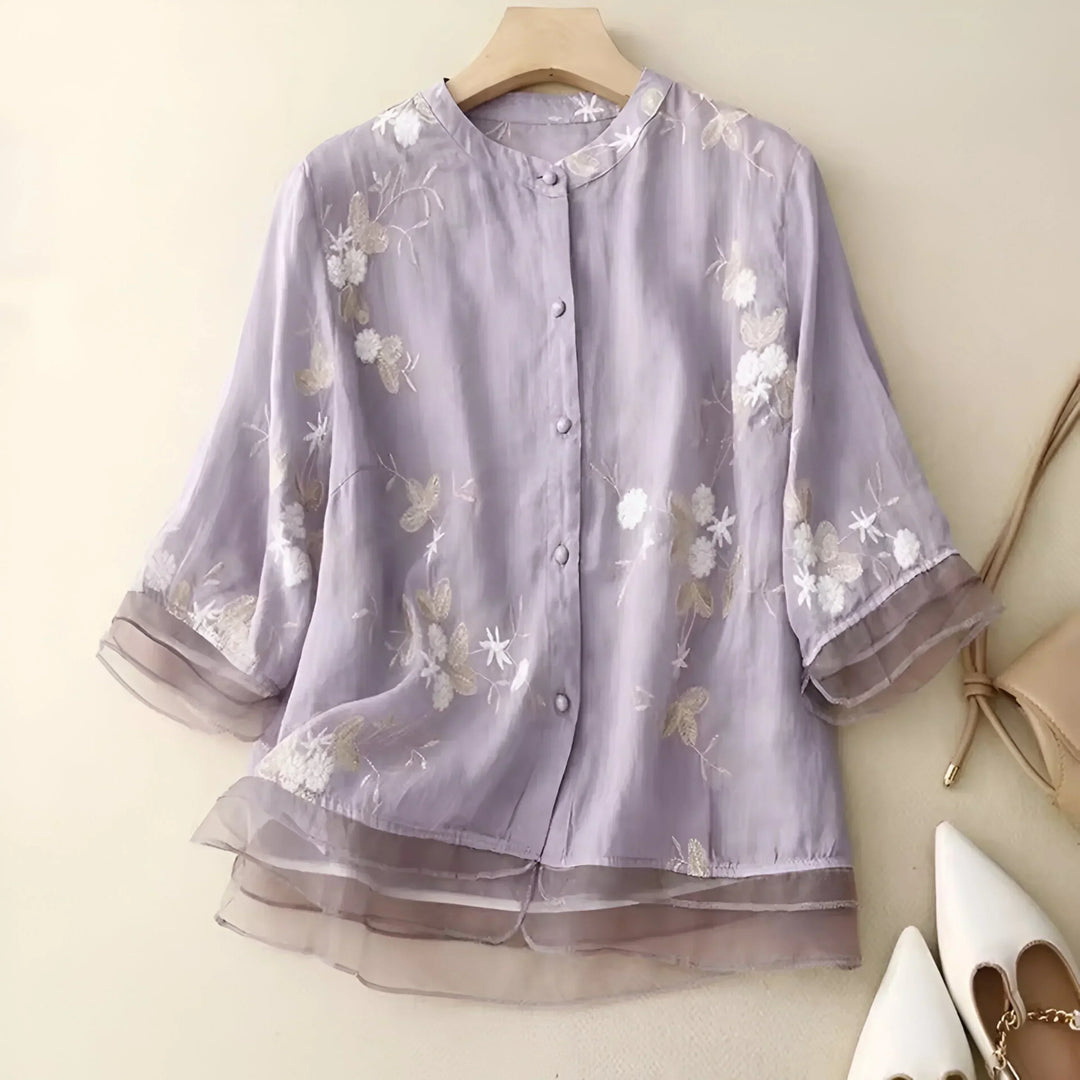 Laurie Lightweight Embroidered Blouse