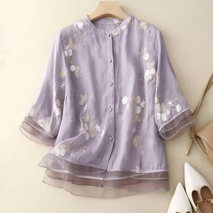 Laurie Lightweight Embroidered Blouse