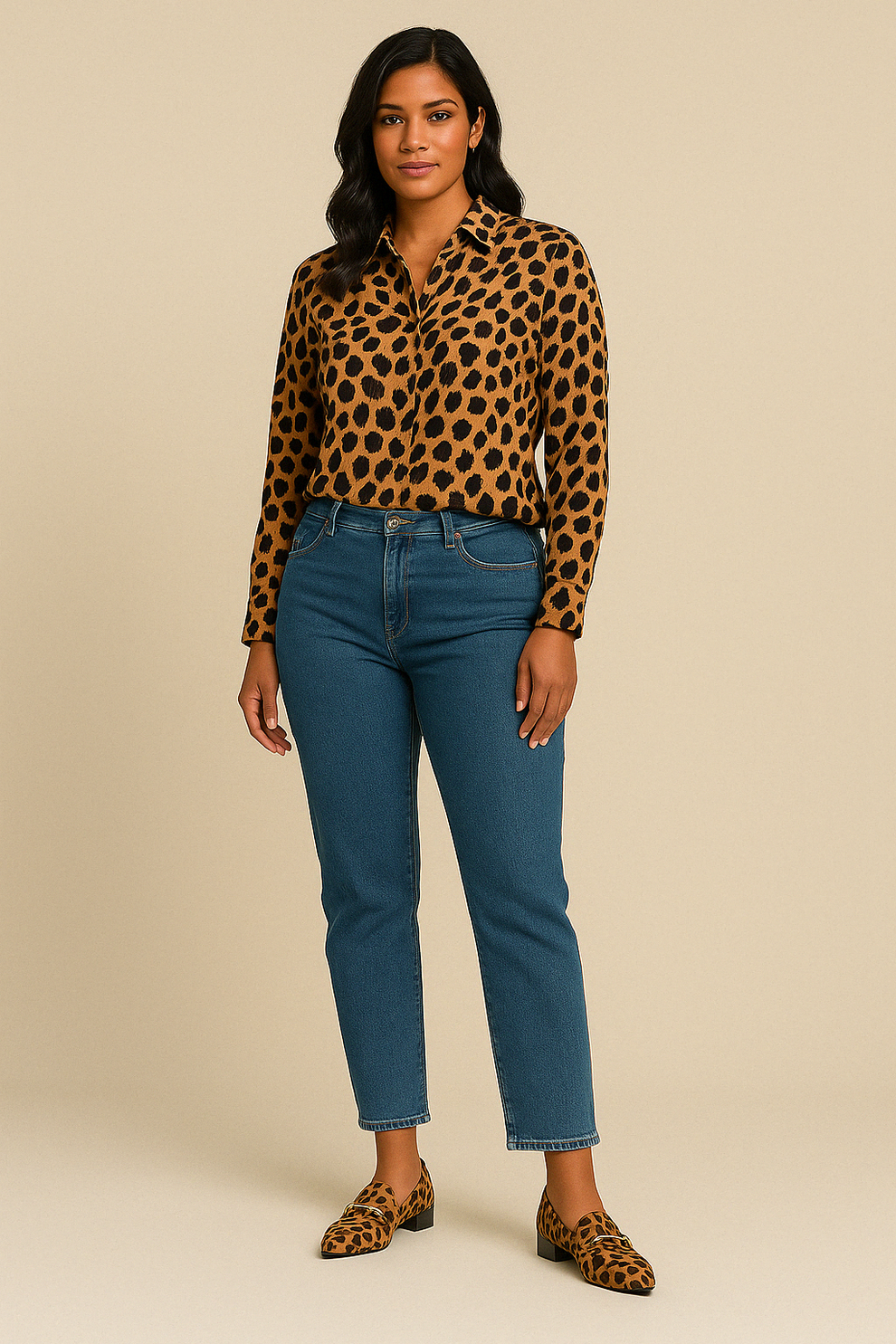 Natalia Leopard Loafers