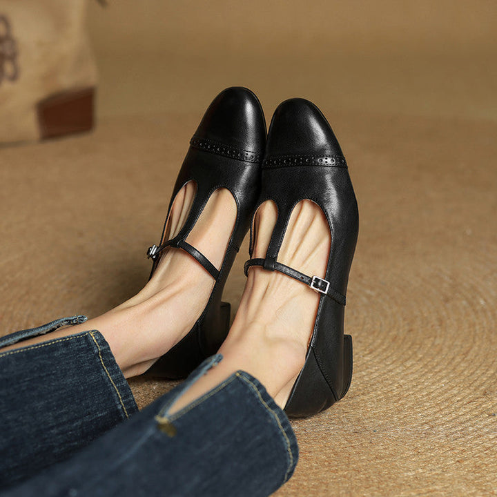Clarette Genuine Leather Flats