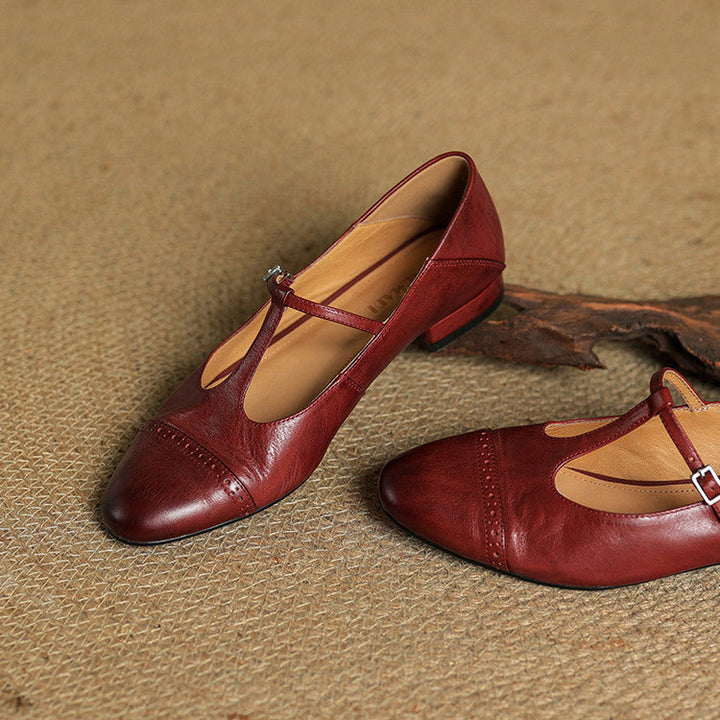 Clarette Genuine Leather Flats