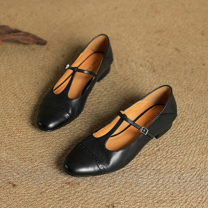 Clarette Genuine Leather Flats