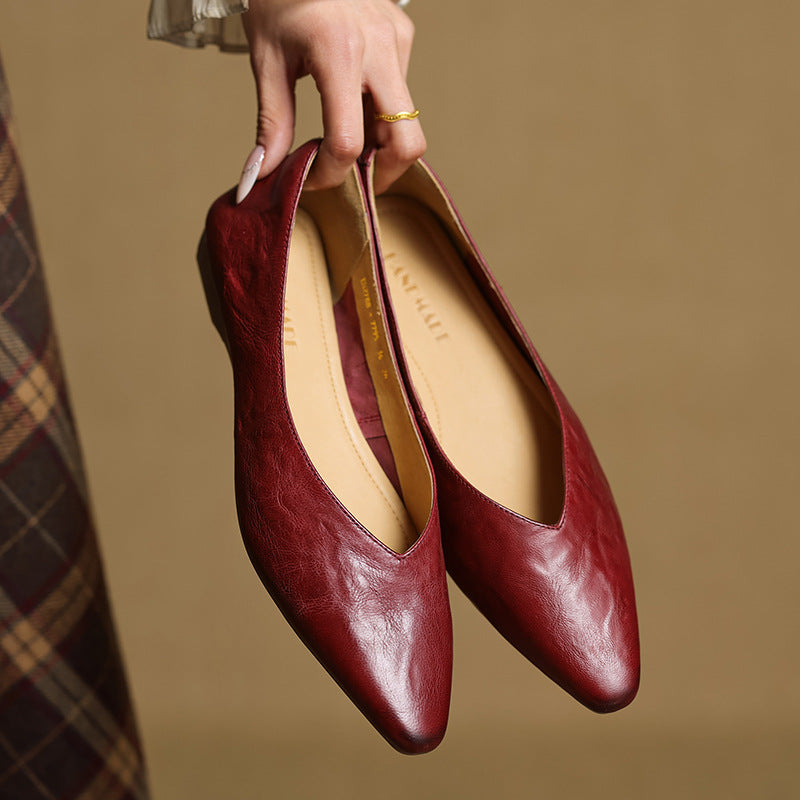 Maribel Sheepskin Flats