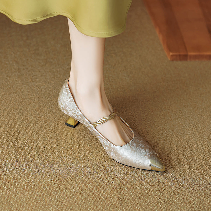 Isabella | Elegant Leather Slingback Heels