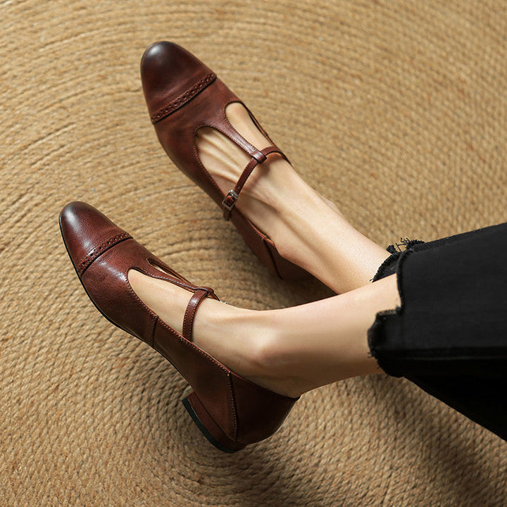 Clarette Genuine Leather Flats