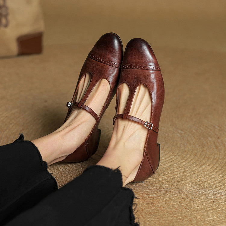 Clarette Genuine Leather Flats