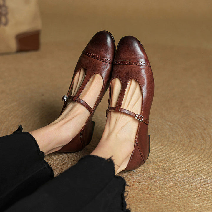 Clarette Genuine Leather Flats