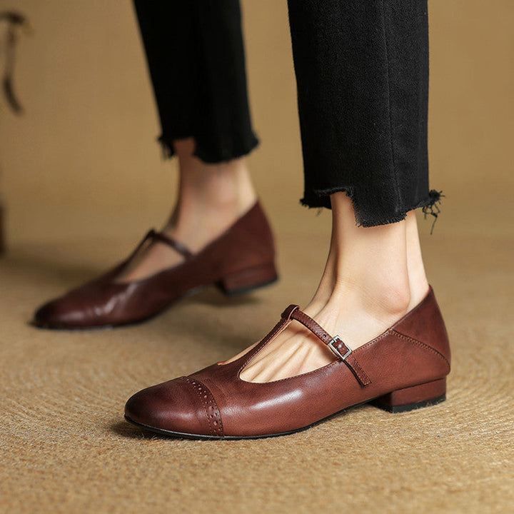 Clarette Genuine Leather Flats