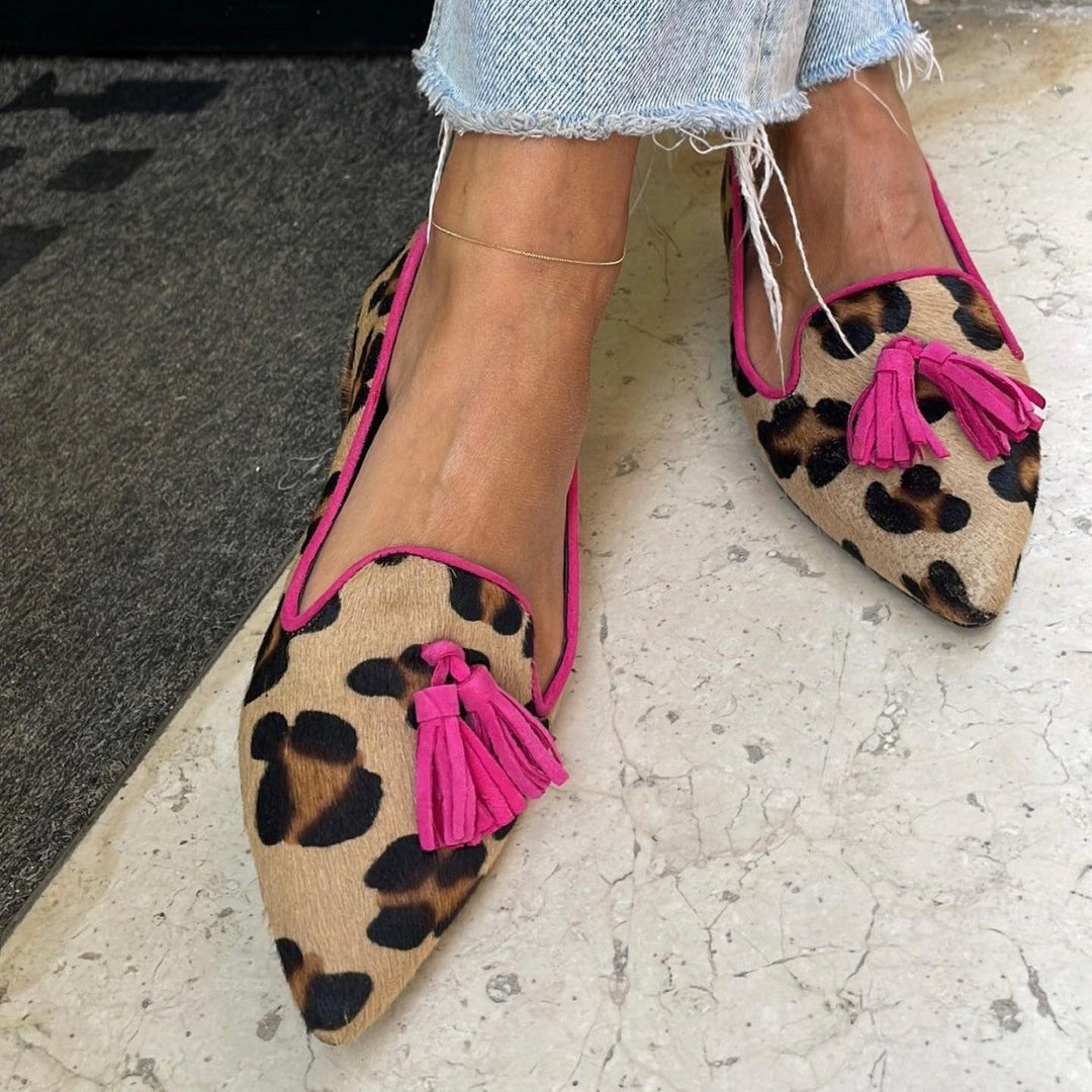 Catalina | Leopard Tassel Flats
