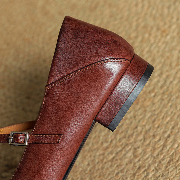 Clarette Genuine Leather Flats