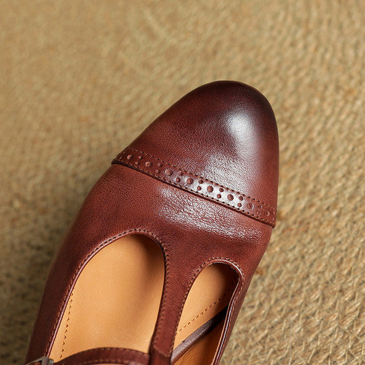 Clarette Genuine Leather Flats