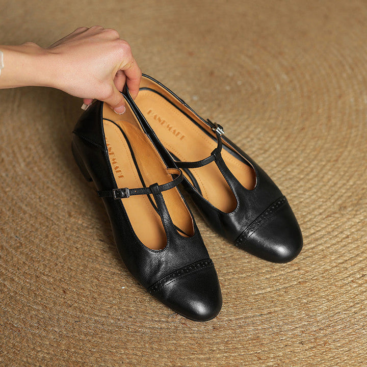 Clarette Genuine Leather Flats