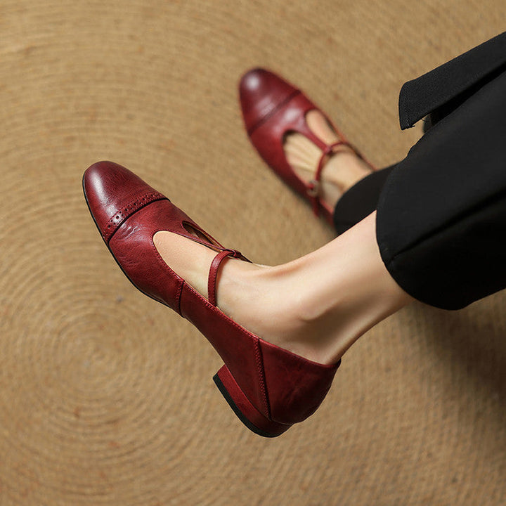 Clarette Genuine Leather Flats
