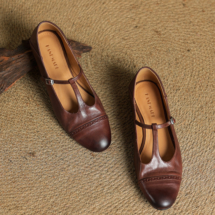 Clarette Genuine Leather Flats