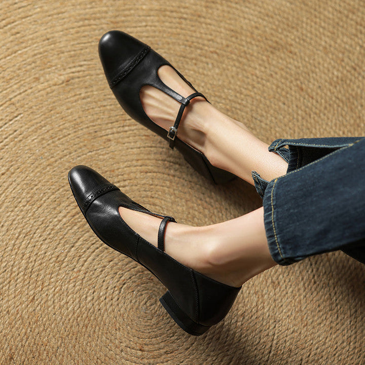 Clarette Genuine Leather Flats