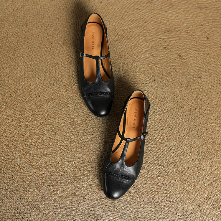 Clarette Genuine Leather Flats