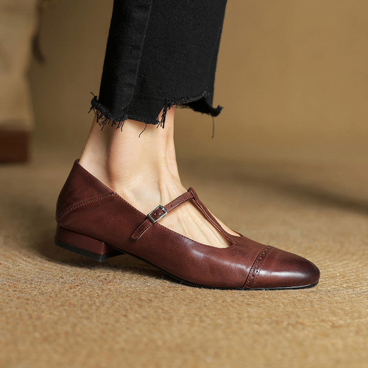 Clarette Genuine Leather Flats