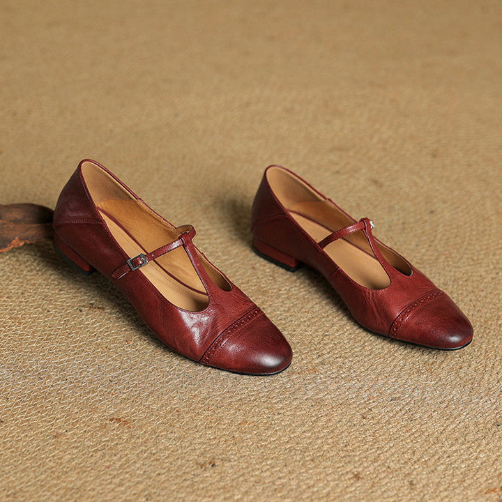 Clarette Genuine Leather Flats