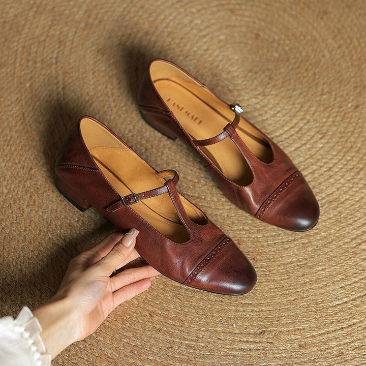 Clarette Genuine Leather Flats