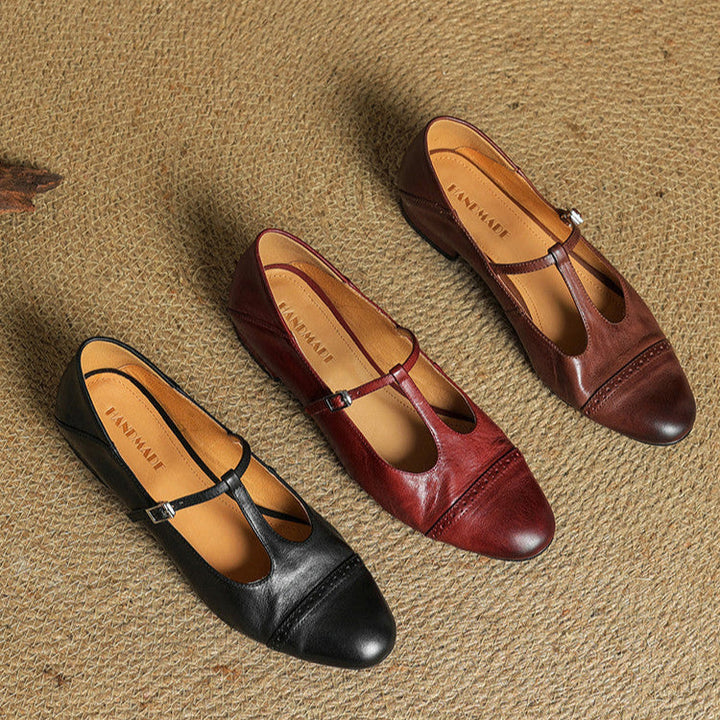 Clarette Genuine Leather Flats