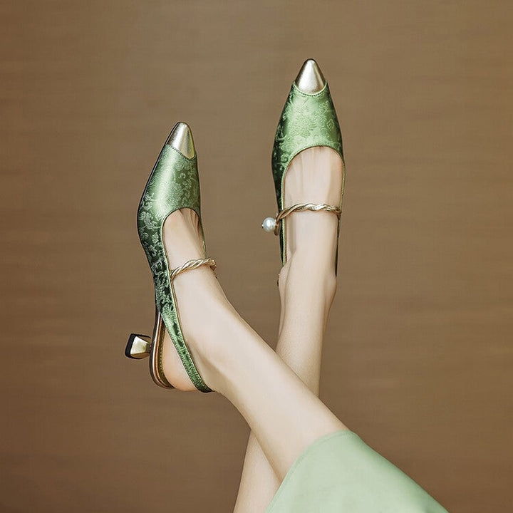 Isabella | Elegant Leather Slingback Heels