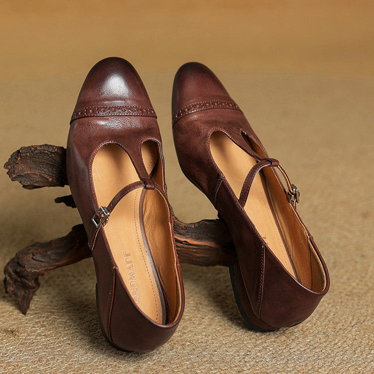 Clarette Genuine Leather Flats