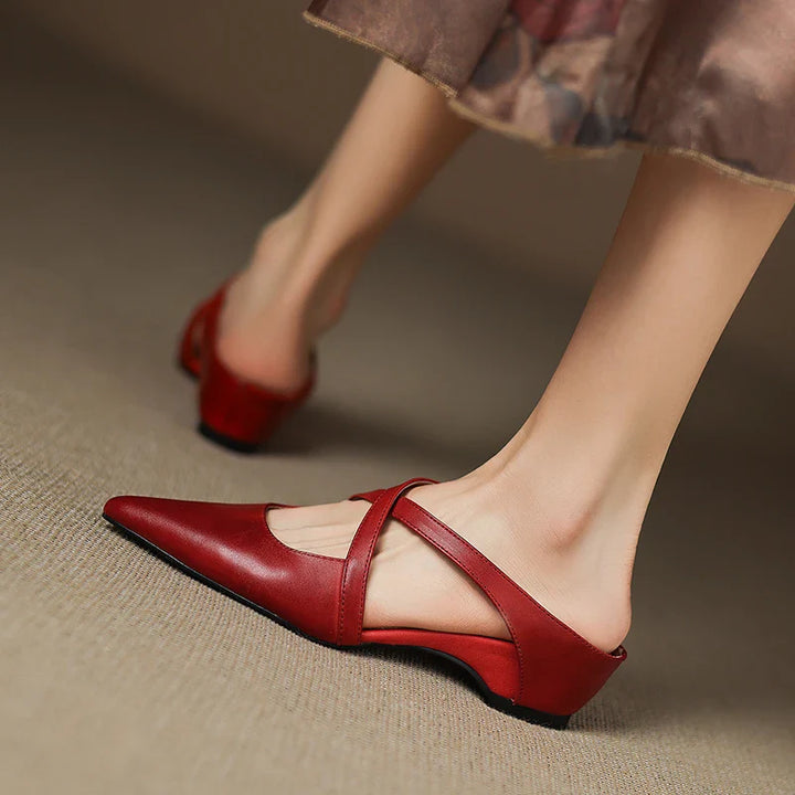 Clara Elegant Leather Mules