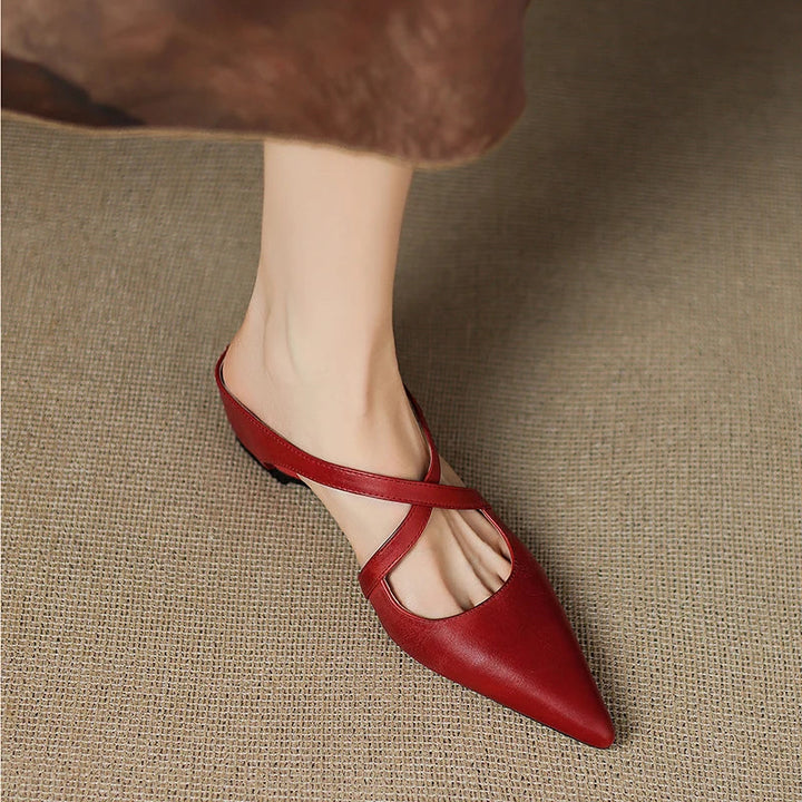 Clara Elegant Leather Mules