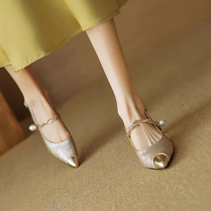 Isabella | Elegant Leather Slingback Heels