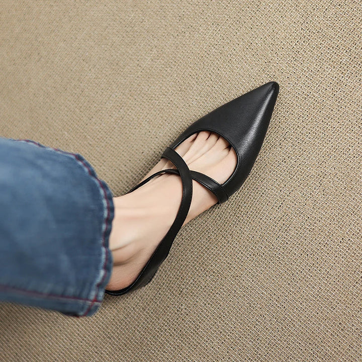 Clara Elegant Leather Mules