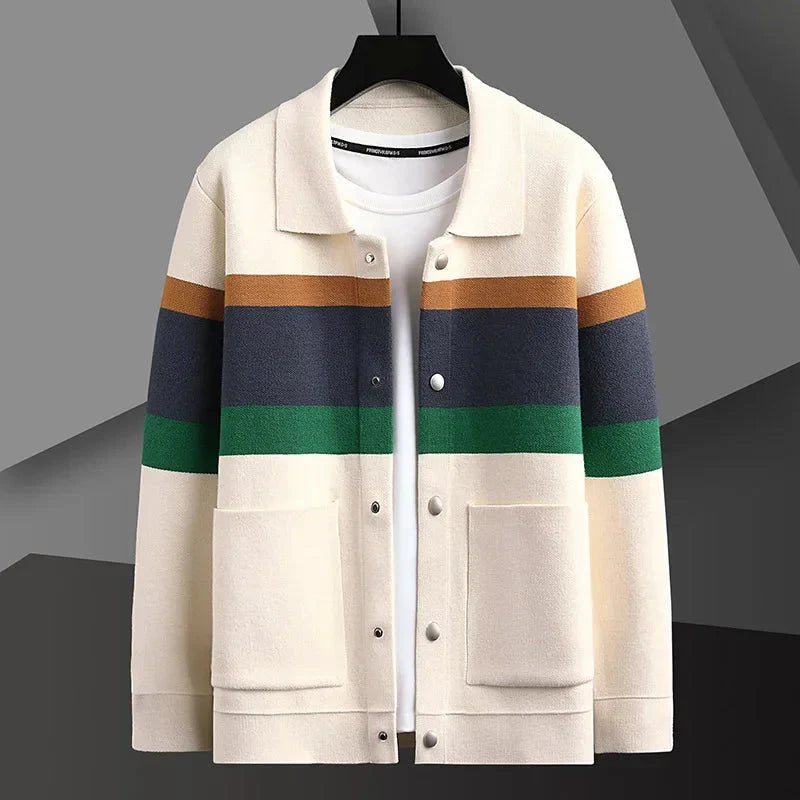 Marcello Striped Knit Cardigan
