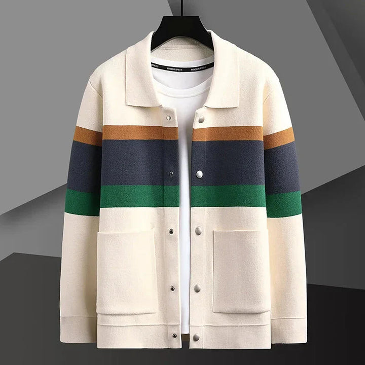 Marcello Striped Knit Cardigan