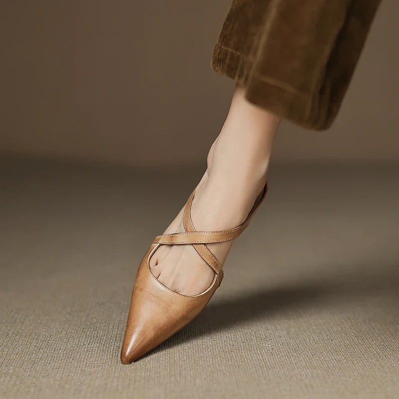Clara Elegant Leather Mules