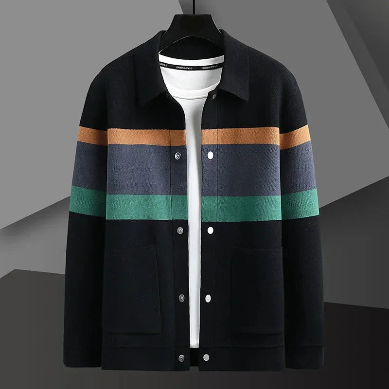 Marcello Striped Knit Cardigan