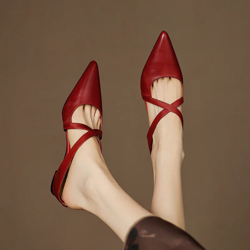 Clara Elegant Leather Mules
