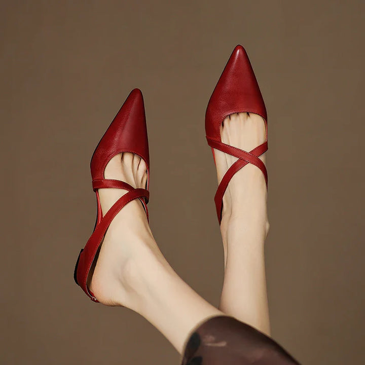 Clara Elegant Leather Mules