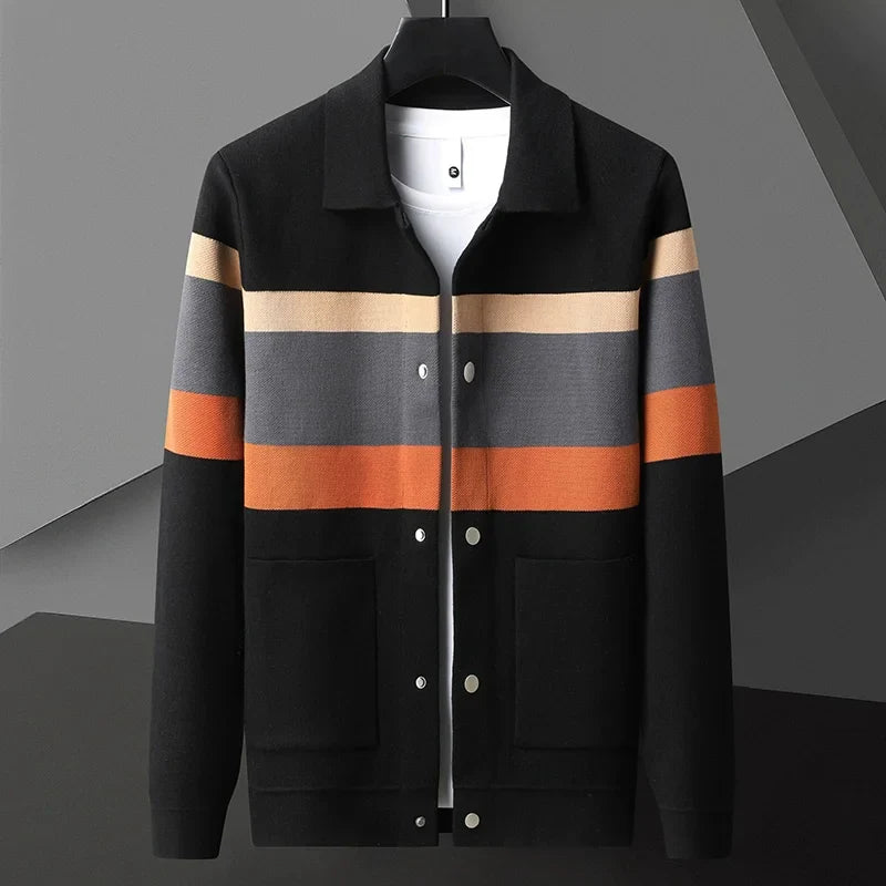 Marcello Striped Knit Cardigan