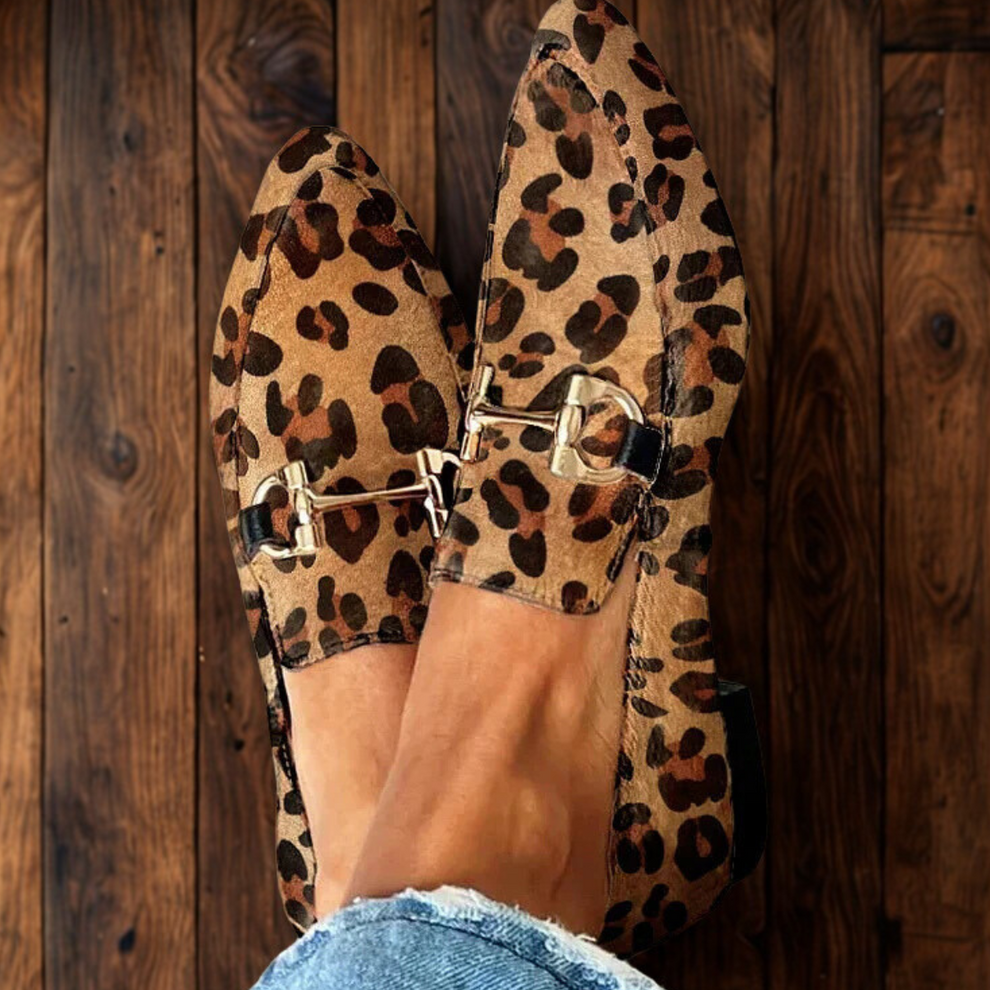 Natalia Leopard Loafers