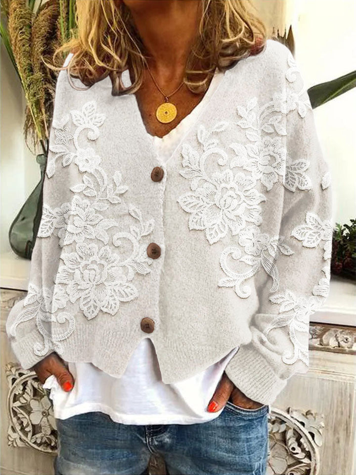 Valeria Classic Lace Knit Cardigan