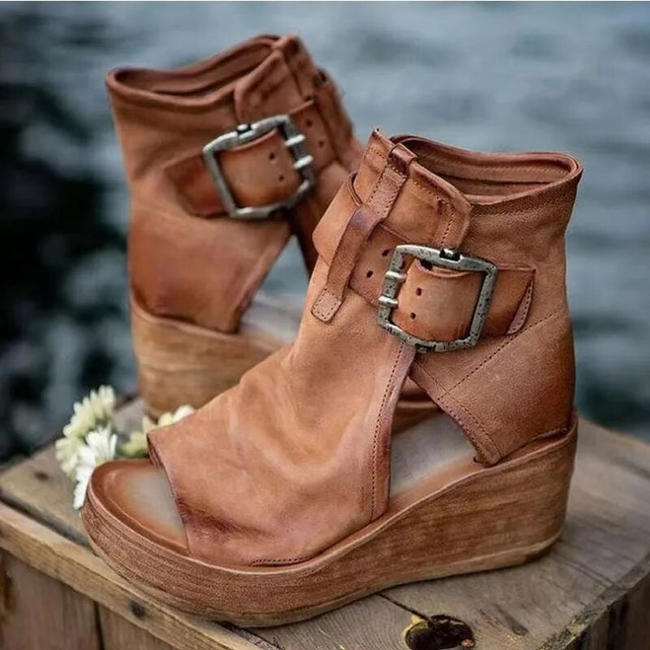 Sienna | Vintage Look Wedge Sandals