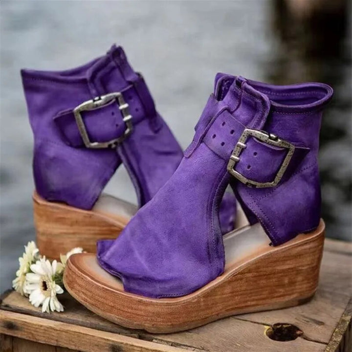 Sienna | Vintage Look Wedge Sandals